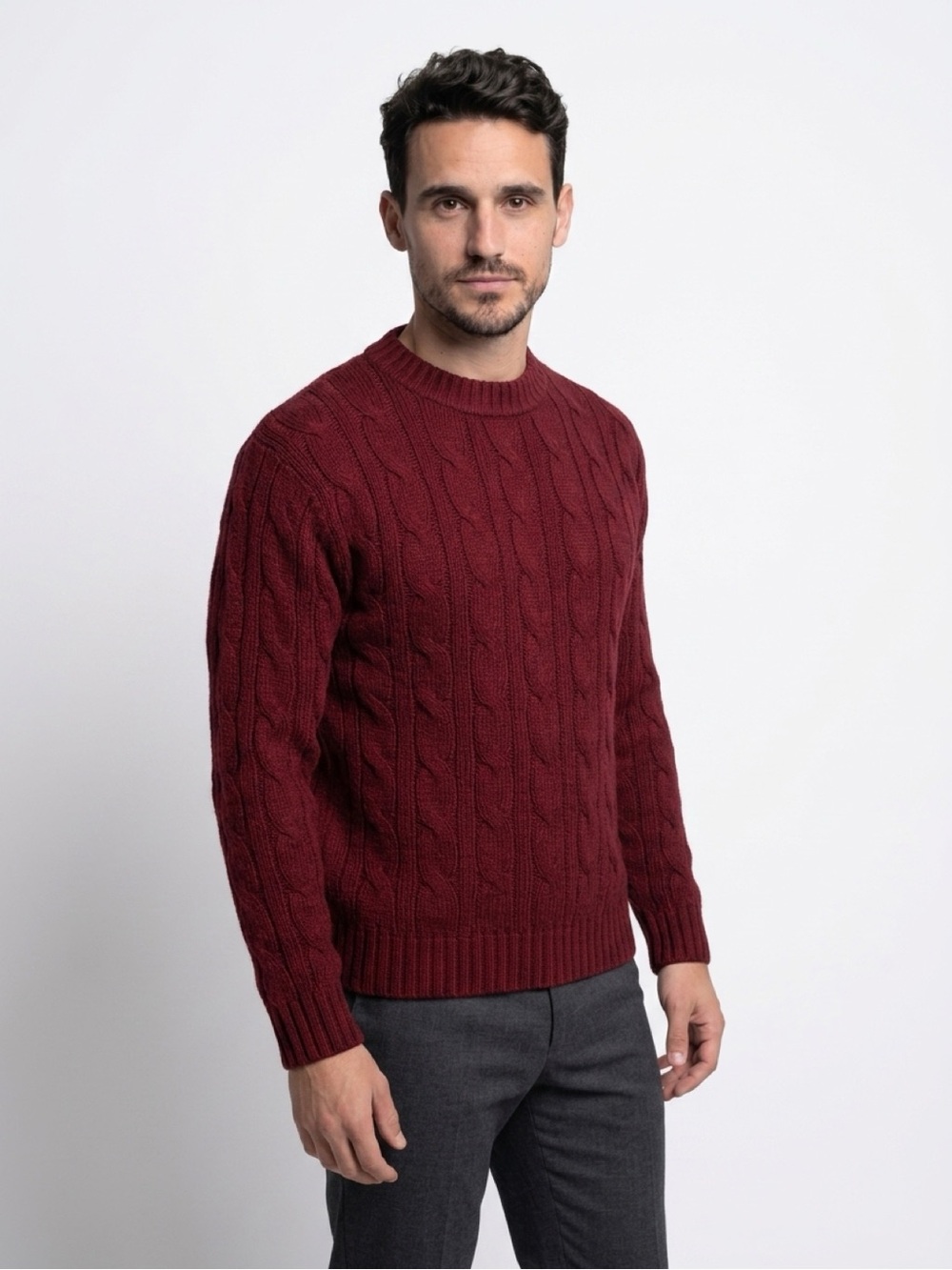 1990’s Banana Republic Men’s Cotton Cable Knit Sweater Large Vintage